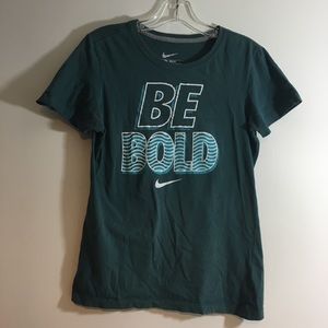 Nike Be Bold Green Blue Active Tee M